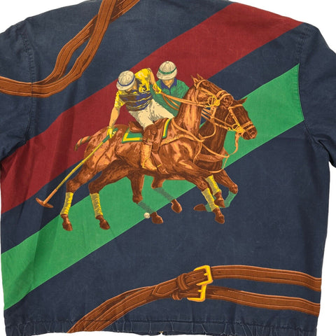 Polo Ralph Lauren Vintage Rare Equestrian Theme Harrington Jacket Men's Medium