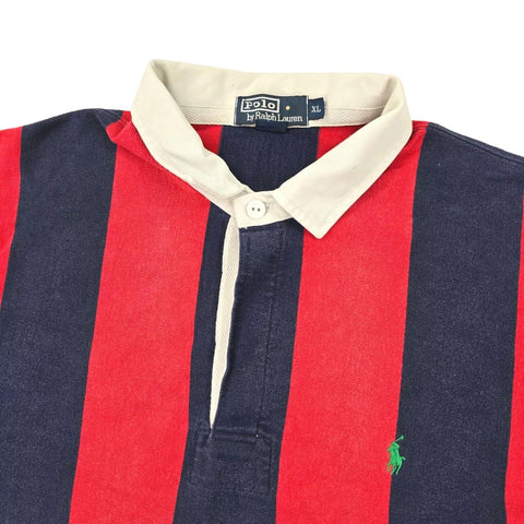 Polo Ralph Lauren Vintage Striped Rugby Shirt Men's Large