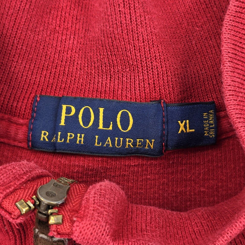 Polo Ralph Lauren Y2K 1/4 Zip Sweatshirt Red Men's XL