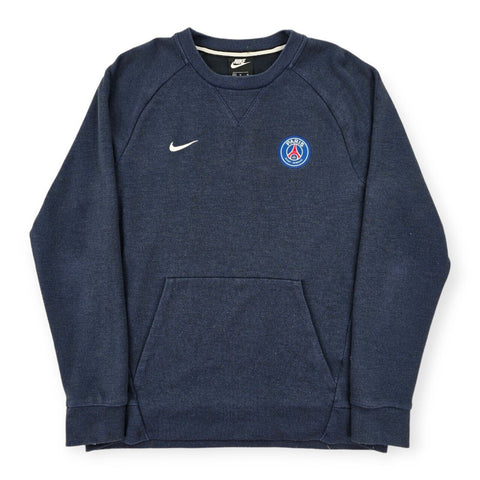 Nike PSG Spellout Pullover Sweatshirt Blue Men's Medium