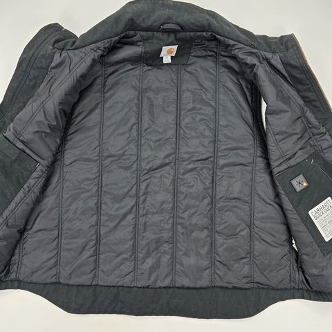 Carhartt Quick Duck Quilt Lined Gilet Workwear Jacket Black Men's XXL