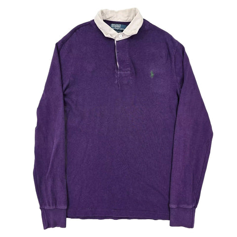 Polo Ralph Lauren Vintage Rugby Shirt Purple Men's Medium