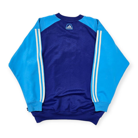 Adidas Vintage Spellout Pullover Sweatshirt Blue Men's XL