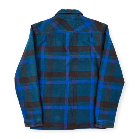 Patagonia Insulated Fjord Flannel Shirt Jacket Blue Men's Small