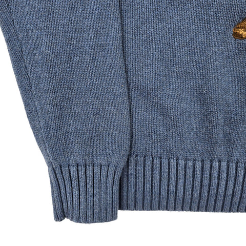Polo Ralph Lauren Bear Knitted Jumper Blue Men's Medium