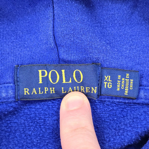 Polo Ralph Lauren Bear Full Zip Hoodie Blue Men's XL