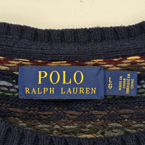 Polo Ralph Lauren Fair Isle Pattern Knitted Jumper Men's Large
