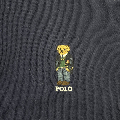 Polo Ralph Lauren Bear 1/4 Zip Knit Sweatshirt Blue Men's Small