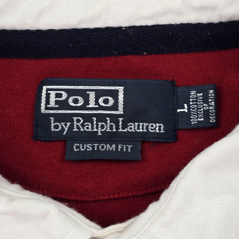 Polo Ralph Lauren Vintage Rugby Shirt Red Men's Large