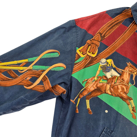 Polo Ralph Lauren Vintage Rare Equestrian Theme Harrington Jacket Men's Medium