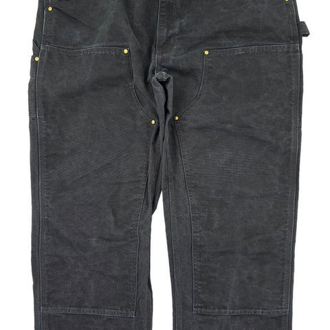 Carhartt Vintage Double Knee Loose Orignial Fit Trousers Black Men's W40 L36