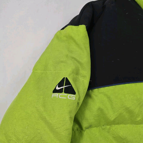 Nike ACG  Y2K Down Puffer Jacket Neon Green Men's Large