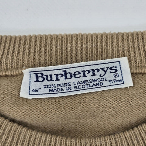 Burberry Golf Vintage Spellout Jumper Brown Men's XL