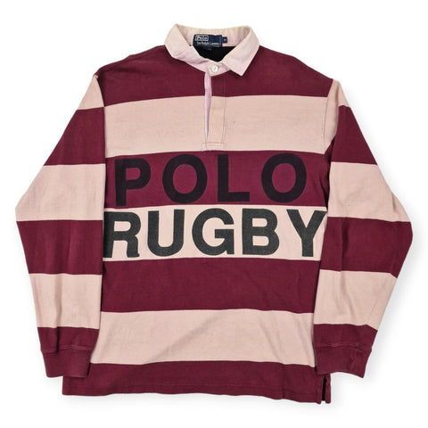Polo Ralph Lauren Vintage Spellout Stadium Rugby Shirt Men's Medium