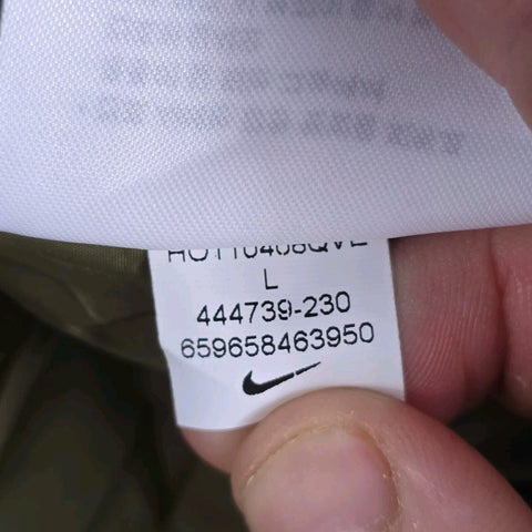 Nike Y2K Swoosh Logo Down Puffer Jacket Brown Men's Large