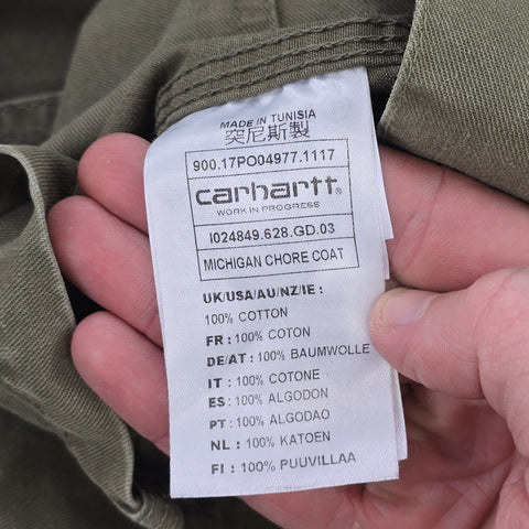 Carhartt WIP Michigan Chore Jacket Grey Men's Small