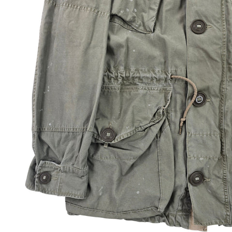 Polo Ralph Lauren Distressed Military Patch Field Jacket Green Men's Medium