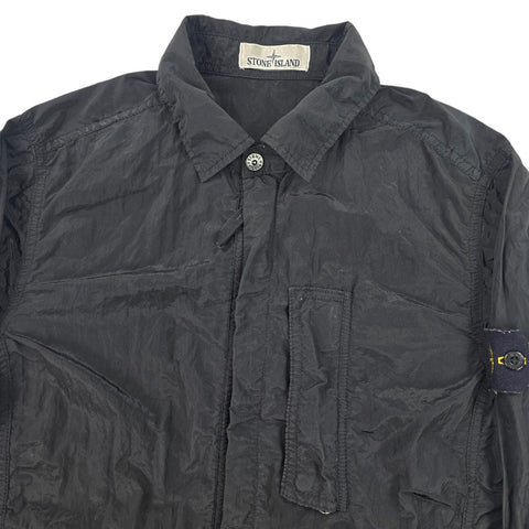 Stone Island Nylon Metal Shimmer Overshirt Jacket Black Men's Small