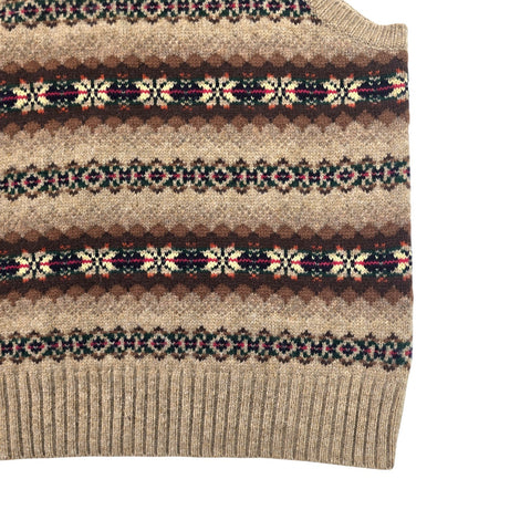 Ralph Lauren Rugby Fair Isle Knitted Vest Jumper Men's XL