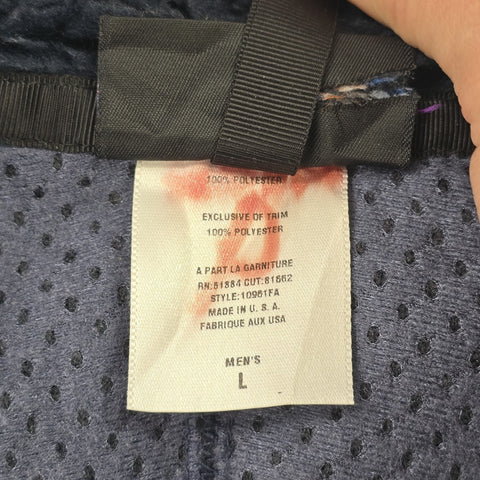 Patagonia Vintage Deep Pile Sherpa Fleece Jacket Blue Men's Large