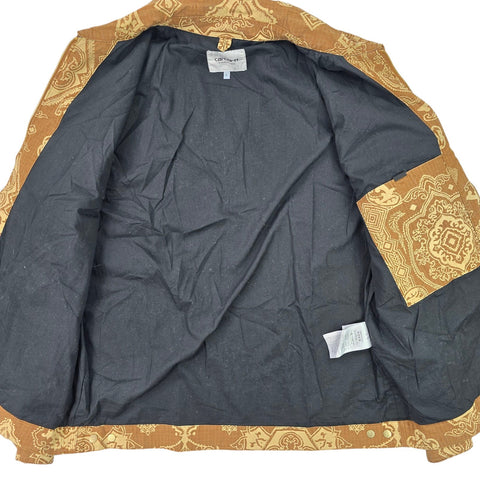 Carhartt WIP Detroit Bandana Pattern Jacket Brown Men's Large