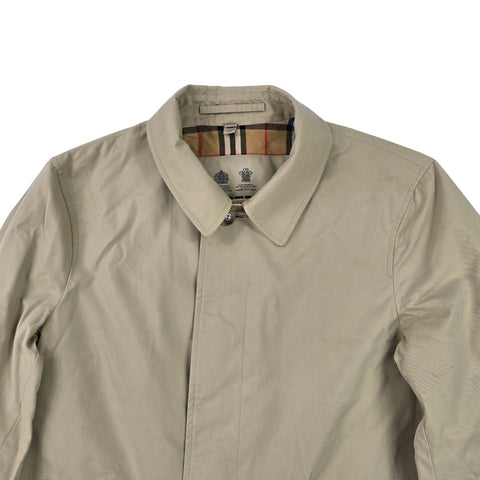 Burberry Pimlico Single Breasted Nova Check Car Coat Brown Men's Medium