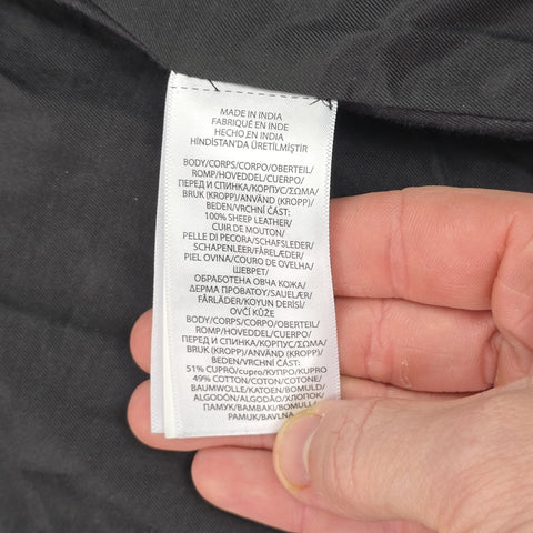 Polo Ralph Lauren Iconic Leather Motorcycle Bomber Jacket Black Men's Large