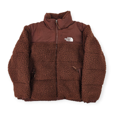 The North Face Nuptse High Pile Sherpa Down Puffer Jacket Brown Men's XL