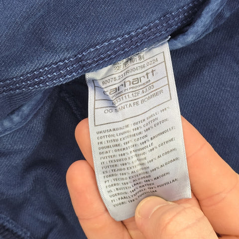 Carhartt WIP OG Santa Fe Bomber Jacket Blue Men's Medium