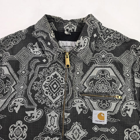 Carhartt WIP Detroit Bandana Pattern Jacket Grey Men's Small