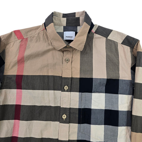 Burberry Somerton Nova Check Long Sleeve Shirt Men's Large