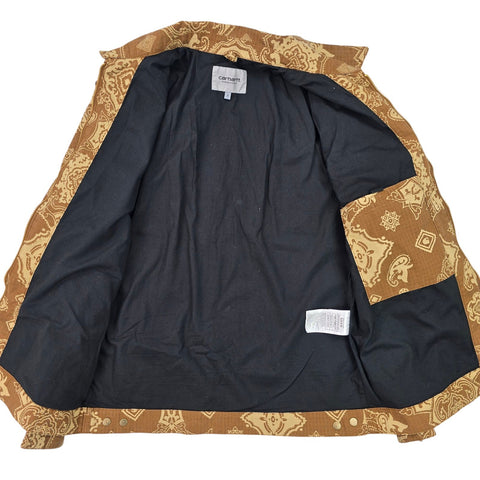 Carhartt WIP Detroit Bandana Pattern Jacket Brown Men's Small