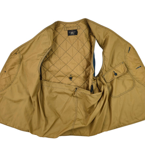 RRL Ralph Lauren Quilted Vest Gilet Jacket Blue Men's Medium
