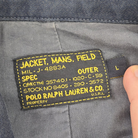 Polo Ralph Lauren Military Patch Field Jacket Blue Men's Large
