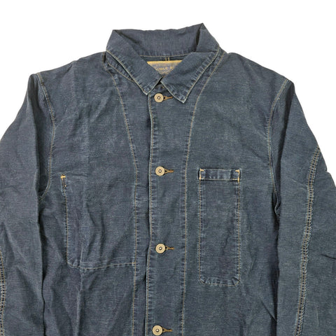RRL Ralph Lauren Cotton Linen Engineer Coat Blue Men's Small