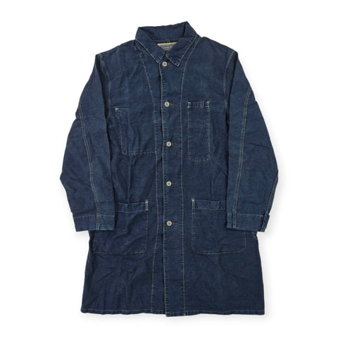 RRL Ralph Lauren Cotton Linen Engineer Coat Blue Men's Small