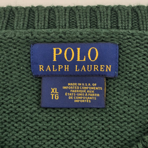 Polo Ralph Lauren USA Flag Knitted Jumper Green Men's XL