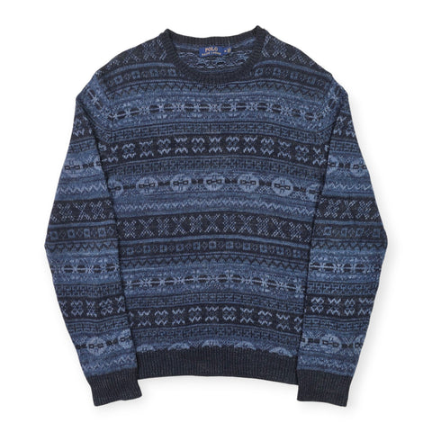 Polo Ralph Lauren Fair Isle Pattern Knitted Jumper Men's Medium