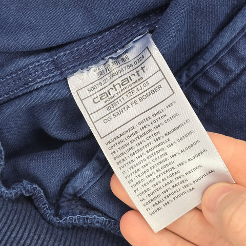 Carhartt WIP OG Santa Fe Bomber Jacket Blue Men's XL