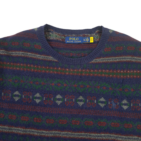 Polo Ralph Lauren Fair Isle Pattern Knitted Jumper Men's XL