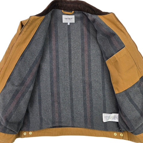 Carhartt WIP Detroit Blanket Lined Jacket Brown Men's Large