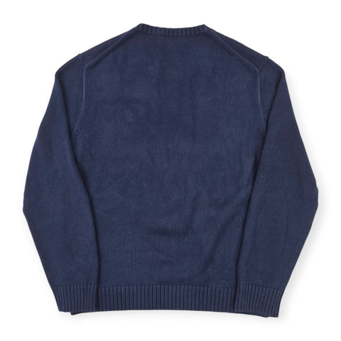 Polo Ralph Lauren Spellout Logo Knitted Jumper Blue Men's Large