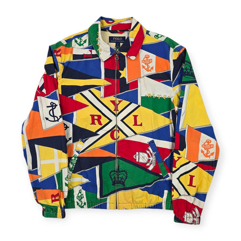 Polo Ralph Lauren Bayport Sailing Flags Graphic Harrington Jacket Men's Small