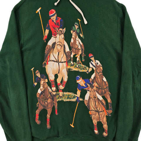 Polo Ralph Lauren 5 Horse Men Hoodie Green Men's Small Limited Edition