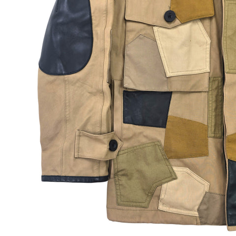 Coach Patchwork Cotton Leather Parka Jacket Men's Small