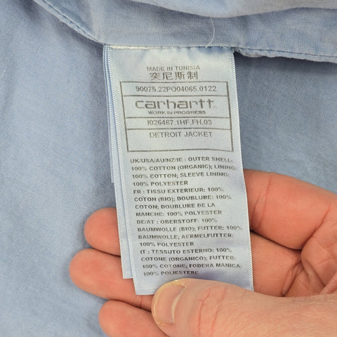 Carhartt WIP Detroit Dyed Bomber Jacket Blue Men's Medium