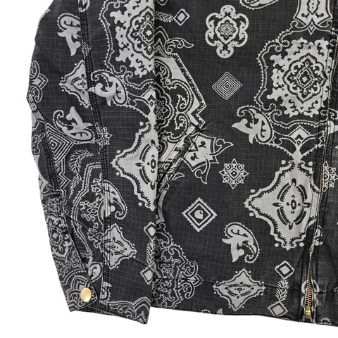 Carhartt WIP Detroit Bandana Pattern Jacket Grey Men's Small