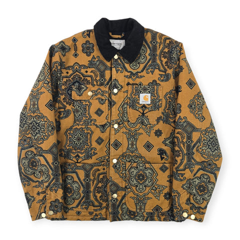 Carhartt WIP Michigan Paisley Print Quilt Lined Chore Jacket Men's Small