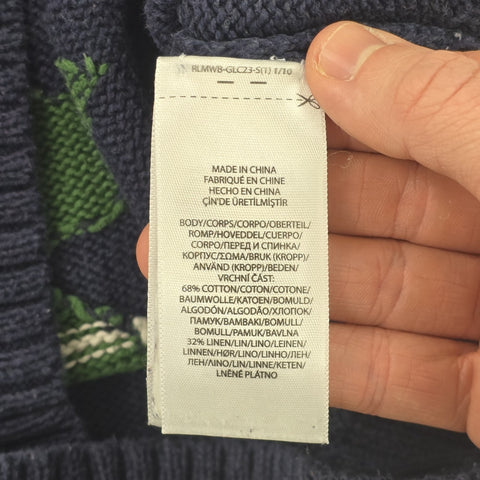 Polo Ralph Lauren Rugby Bear Knitted Jumper Blue Men's Medium