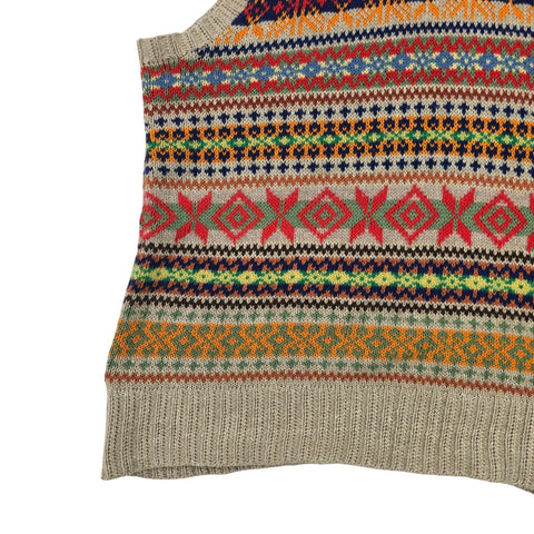 Polo Ralph Lauren Fair Isle Knitted Vest Jumper Men's Medium